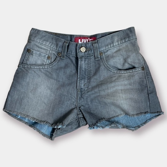 NEW Levi's 505 Blue jeans Cutoff Shorts Gray - Picture 1 of 4